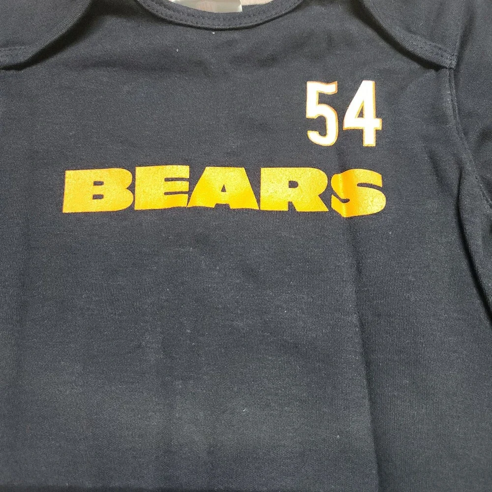 Reebok Nfl Brian Urlacher 54 Chicago Bears Infant Bodysuit 24M Cotton Navy 153